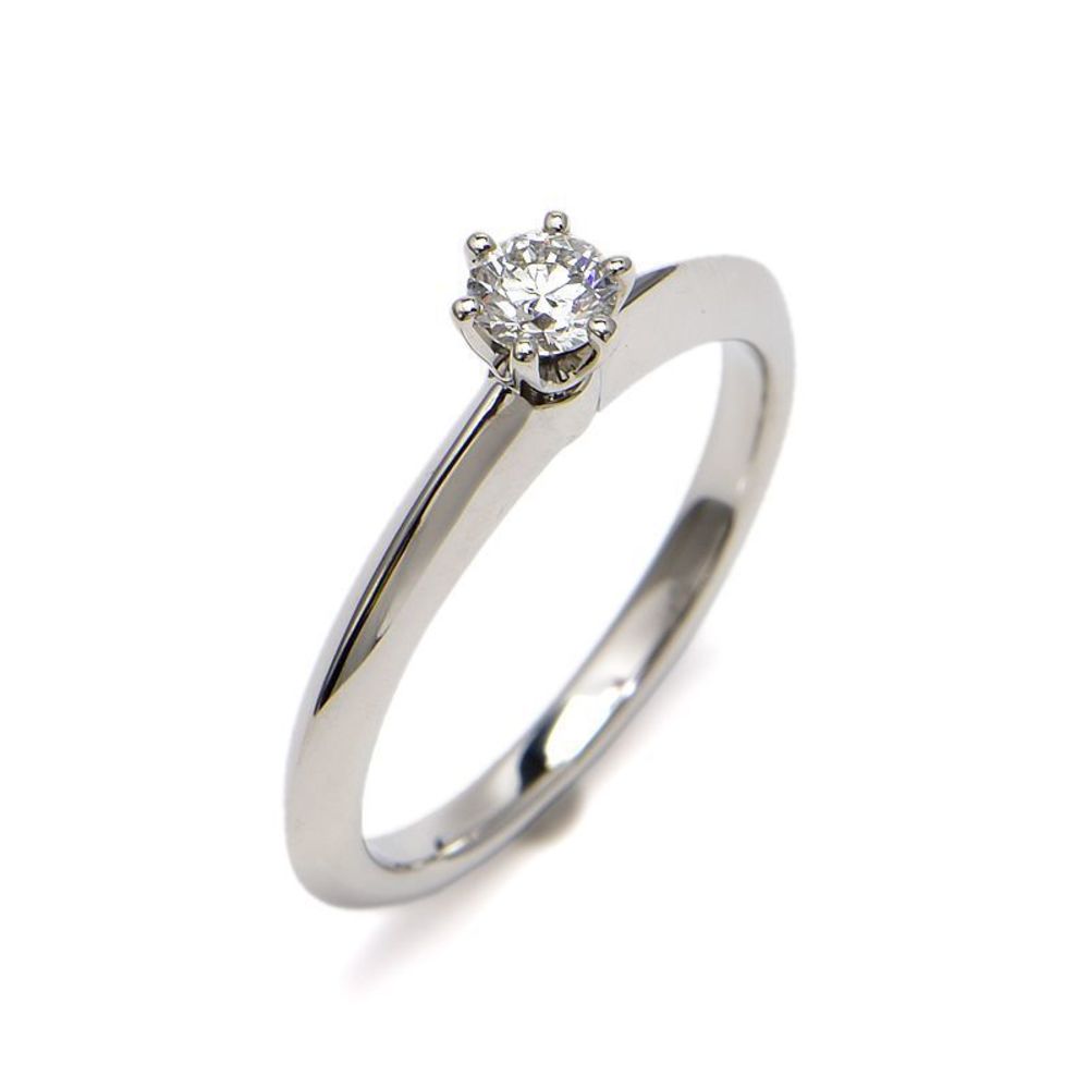 Tiffany Solitaire Diamond Ring Setting Platinum - image 2